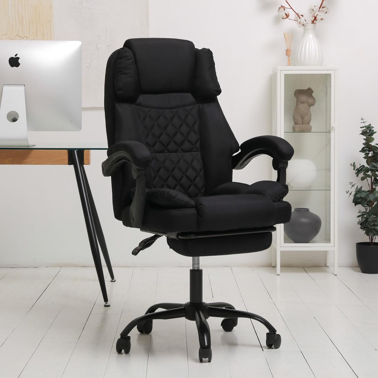 Крісло комп'ютерне DEXON ELITE з тканини з підставкою для ніг Чорний - фото 11 Крісло комп'ютерне DEXON ELITE з тканини з підставкою для ніг Чорний - фото 11