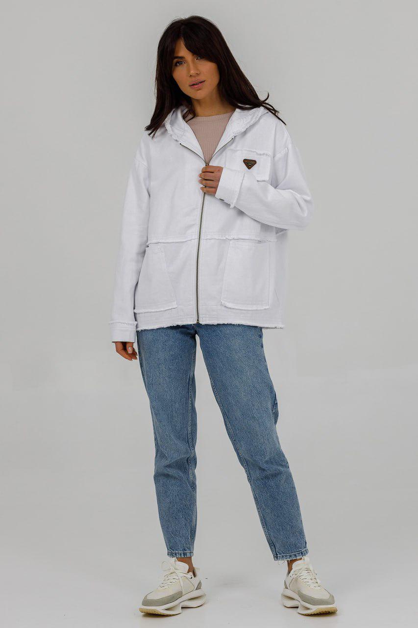 Кардиган жіночий Denim oversize р. 52 Білий