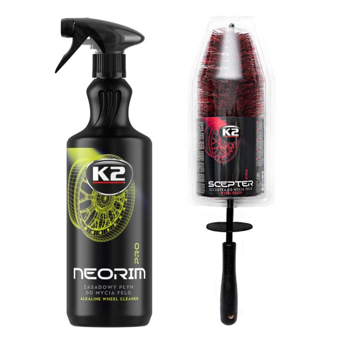 Набор для мойки дисков и колпаков: K2 Neorim Pro + щетка 1л (9733)