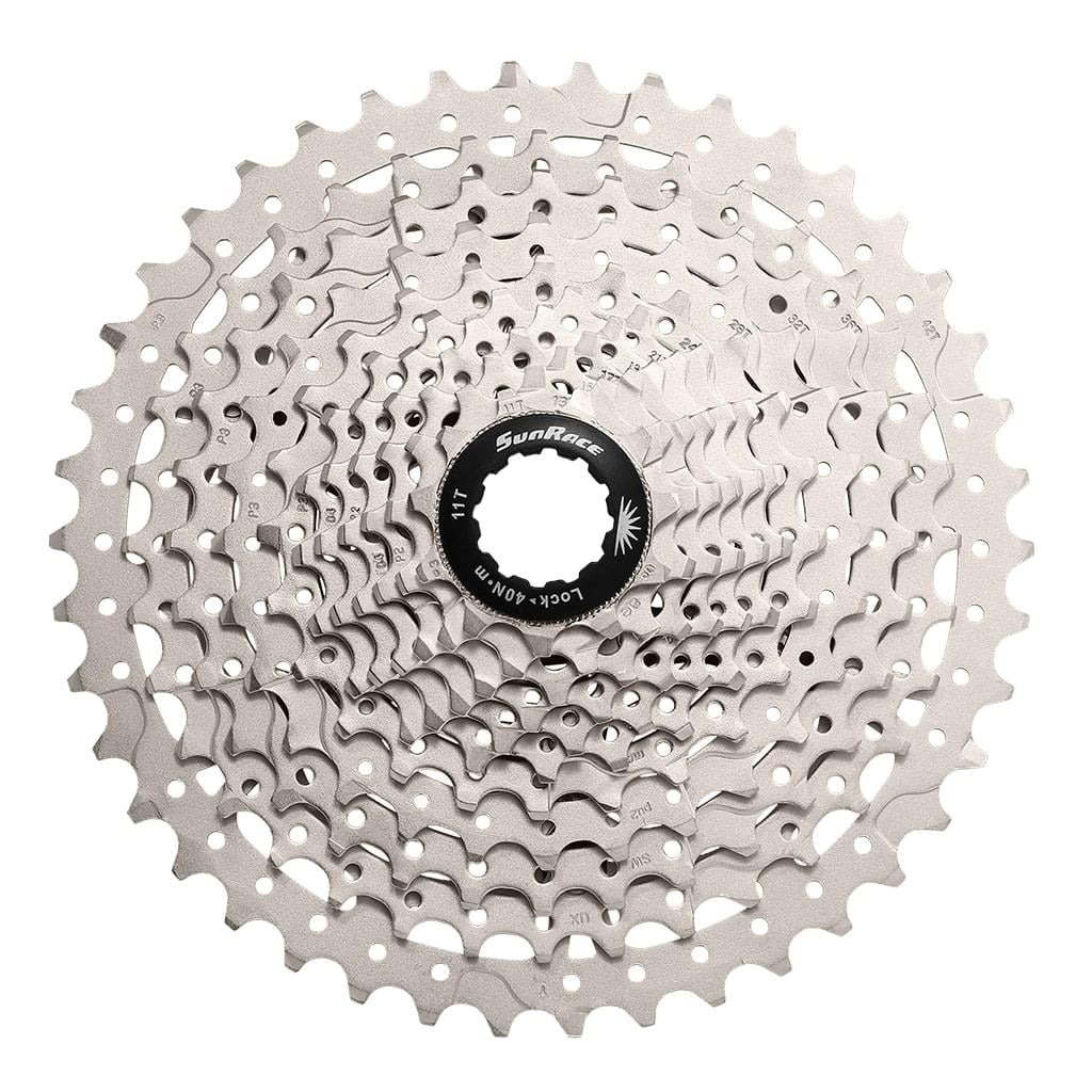 Кассета 11-k 11-46T SUN RACE MS7 MTB стальной паук Metallic Silver