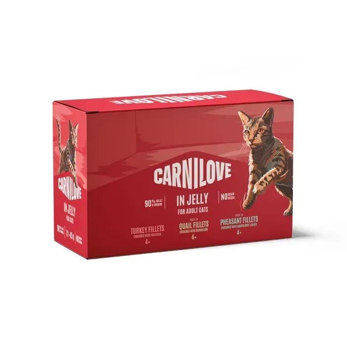 Корм вологий Carnilove Jelly Multipack для котів у желе в асортименті 12x85 г (101383)