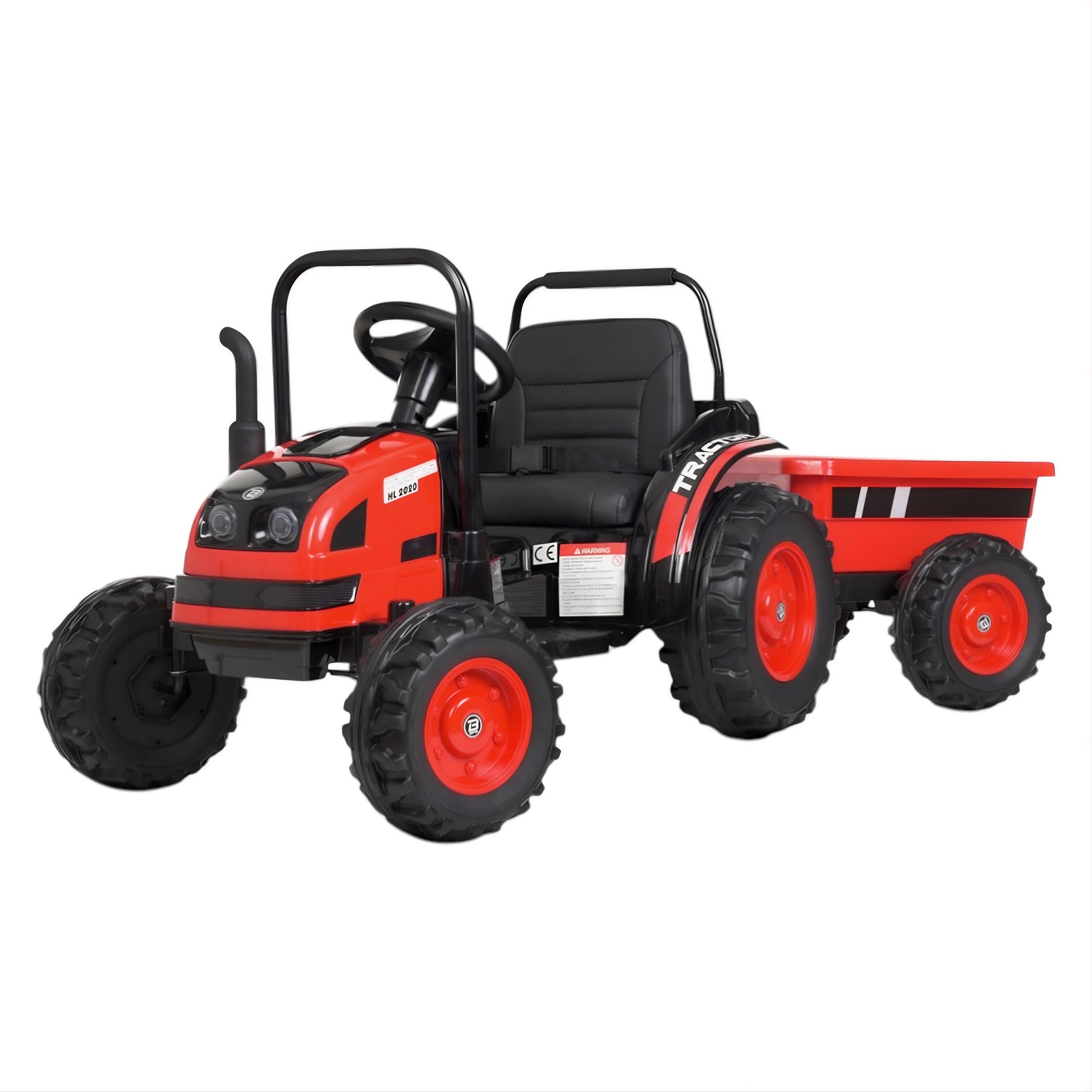 Детский трактор электрический M 4419EBLR с прицепом/12V/2 мотора/Bluetooth/USB/FM/3–5 км/ч Красный (32619023)
