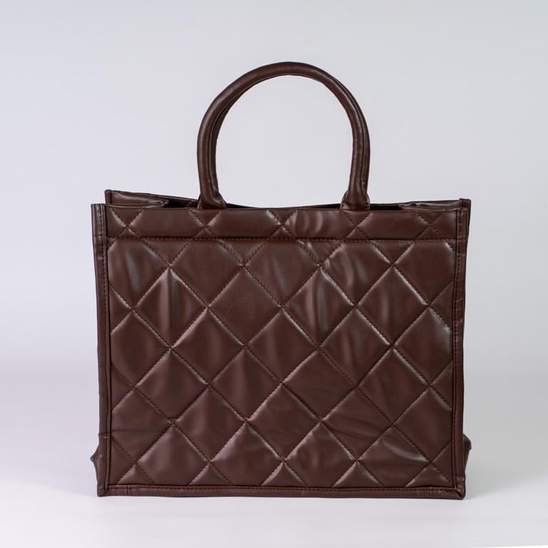 Сумка женская шоппер XENIA № 21-22 из эко-кожи Коричневый - фото 1