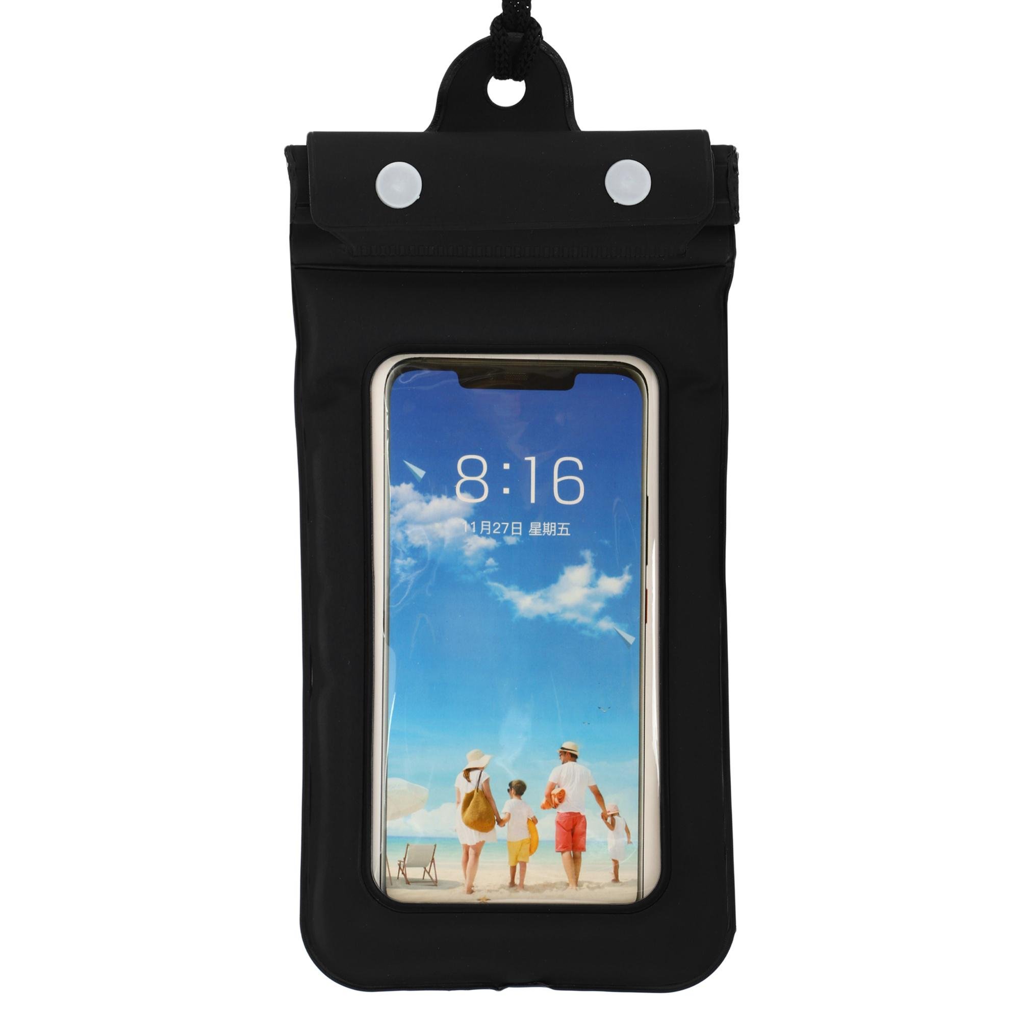 Чохол-гаманець на шию водонепроникний SP-Sport F3828 (PVC, на шию, внутрішні розміри-17x9см, чорний) - фото 1