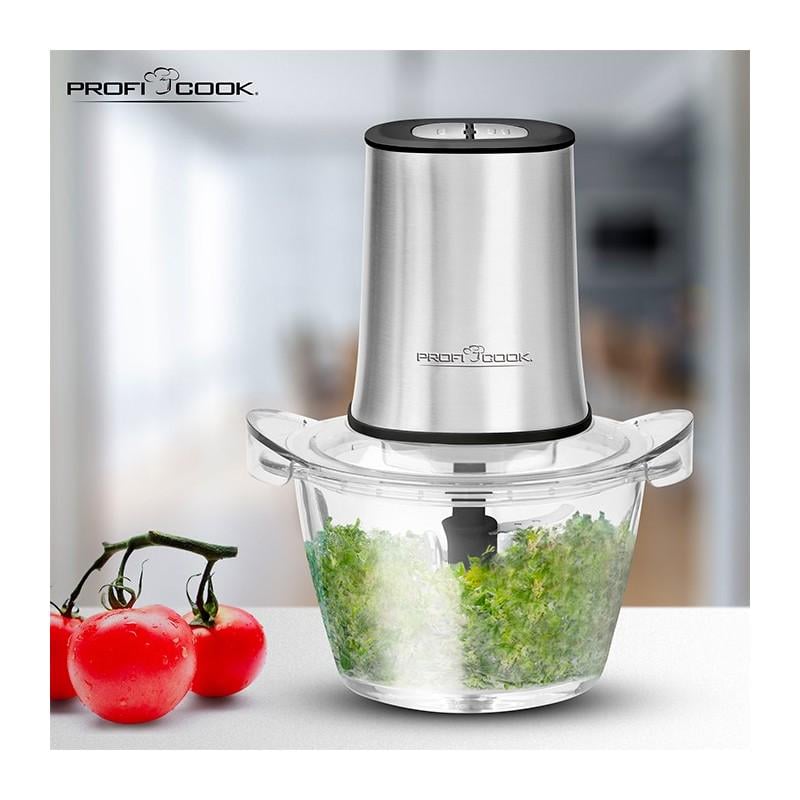 Подрібнювач електричний Profi Cook PC-MZ 1150 400 Вт чаша 1 л Сріблястий - фото 4