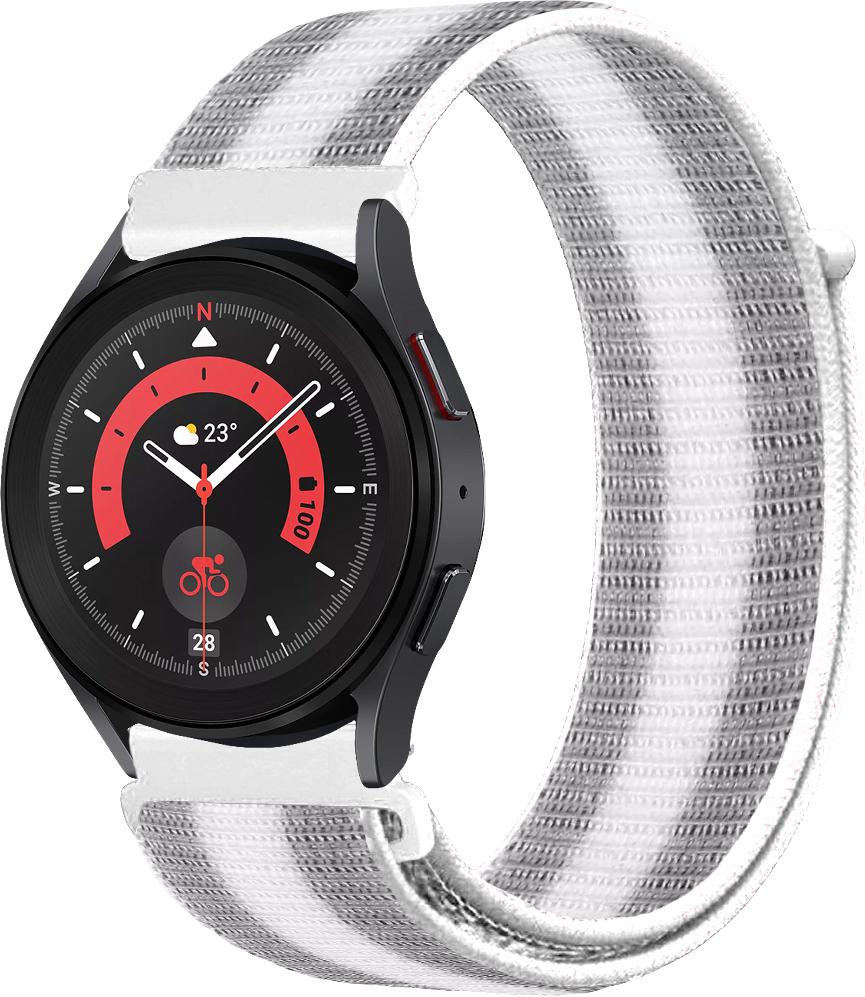 Ремешок нейлоновый Sport Loop для Galaxy Watch 5 Pro Silver/White (29648-58)
