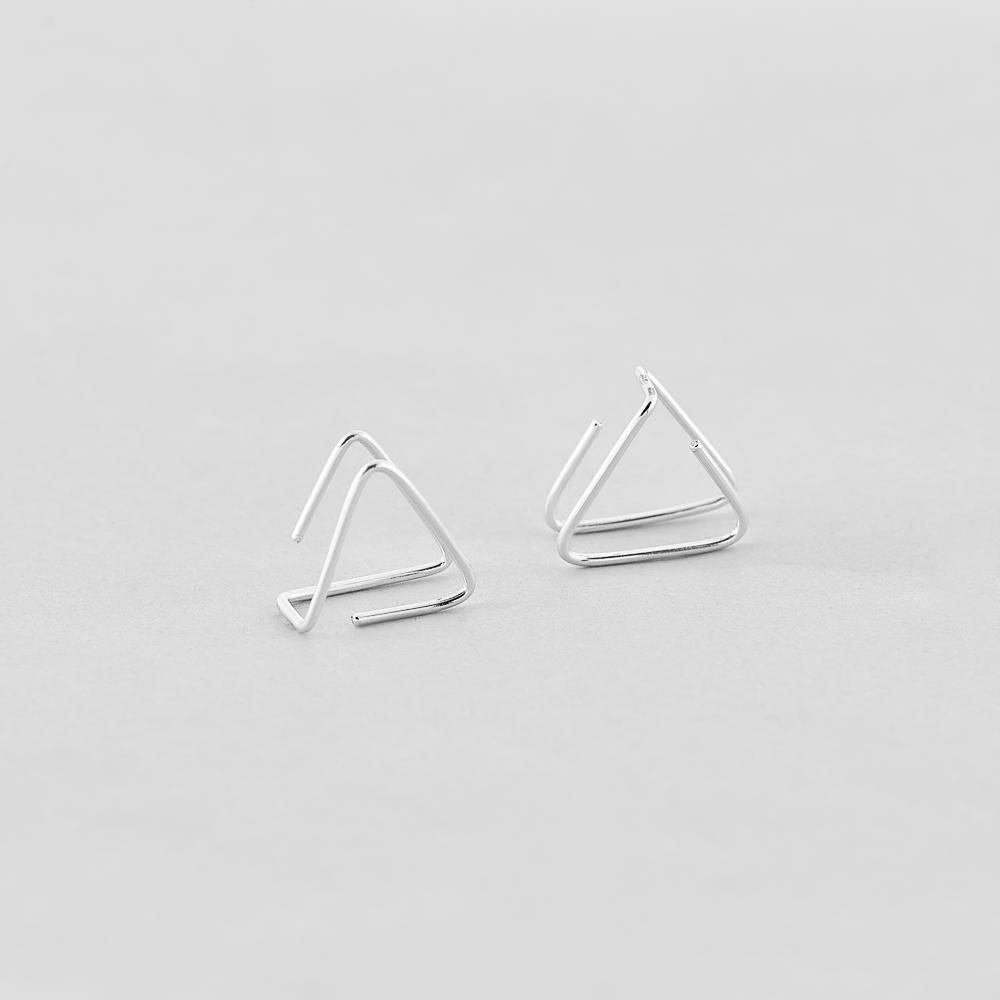 Серебряные серьги Minimal Творчество (7663)