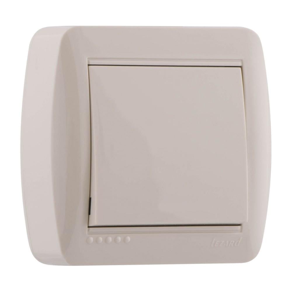 Выключатель Lezard Demet 1-клавишный Кремовый (7110300100)