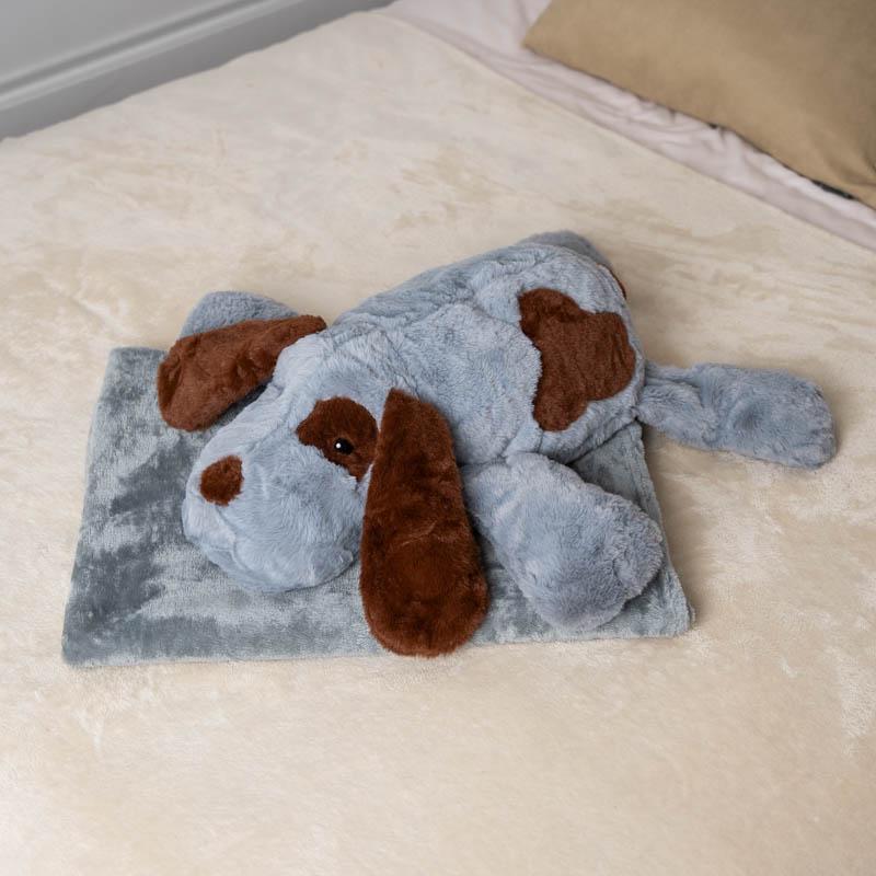 Плед/подушка детский Спаниель 120x160 см Серый (88449)