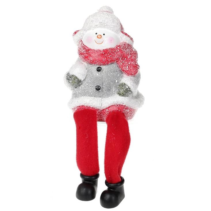 Декоративная фигура BonaDi Снеговик со снежком (711-294)