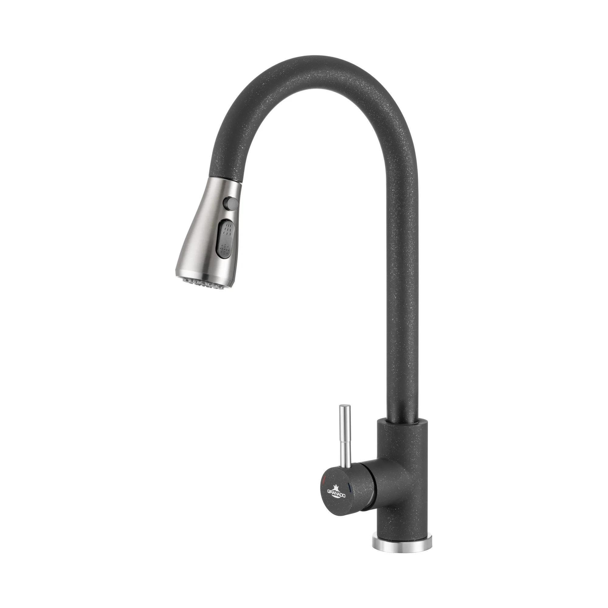 Смеситель для кухни Granado Campo Lux Shine GZ0501L однорычажный Черный (GRA-21963)