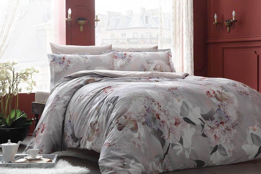 Комплект постельного белья TАС Lyric gri сатин digital евро (2000022283845)