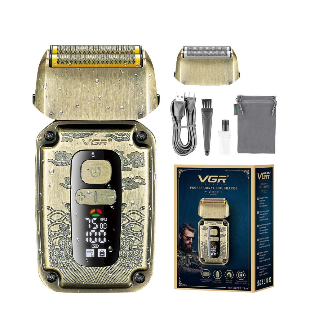 Электробритва VGR V-337 двойное лезвие 2 насадки LED Display