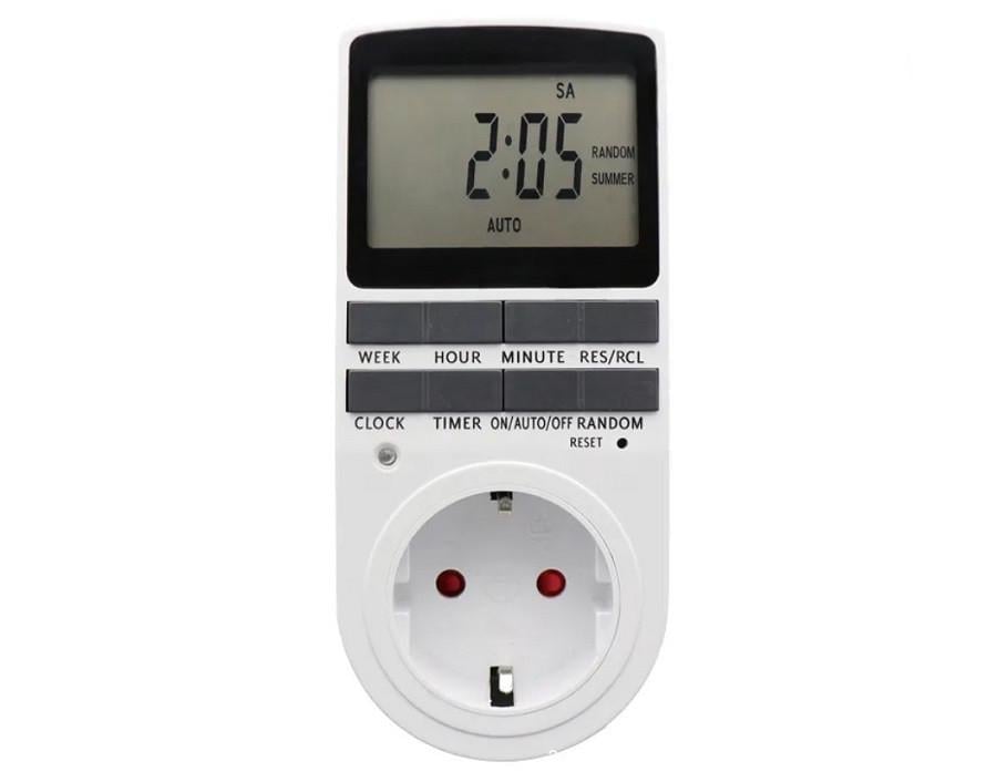 Розетка электронная с таймером недельная Timer Socket KWE-TM02-EU 8747 (580882)