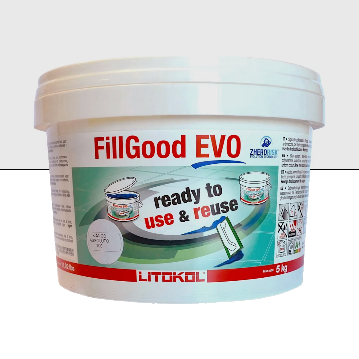 Затирка для швів епоксідна поліуретанова Litokol FillGood EVO 100 5 кг Білий