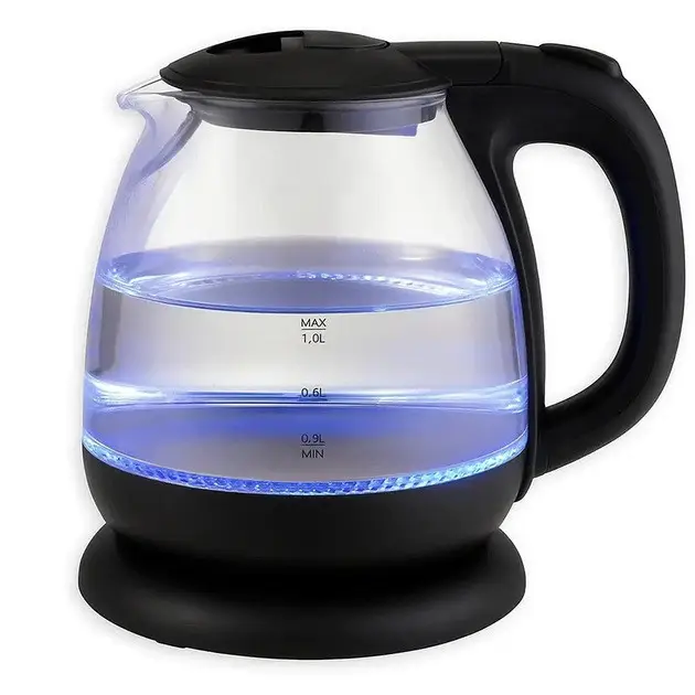Электрочайник Domotec MS-7910 стеклянный LED 1650 Вт 1 л (31578696)