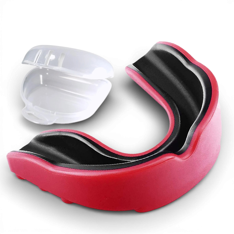 Капа для бокса ММА GDragon детская двухслойная из термопластика Красно-черный (31805794)