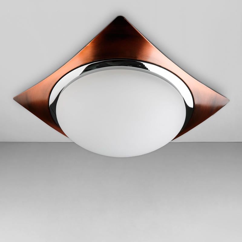 Настінно-стельовий світильник Light House DL-18334/3 Мідний/Хром/Білий матовий