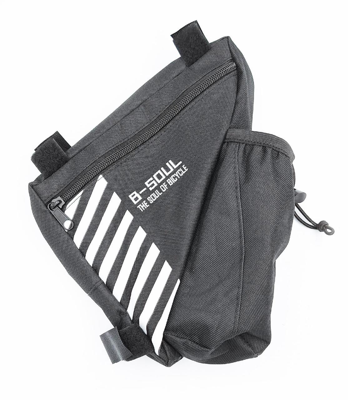 Велосумка під раму B-Soul bao-009 з кишенею для фляги Чорний (G00004951)