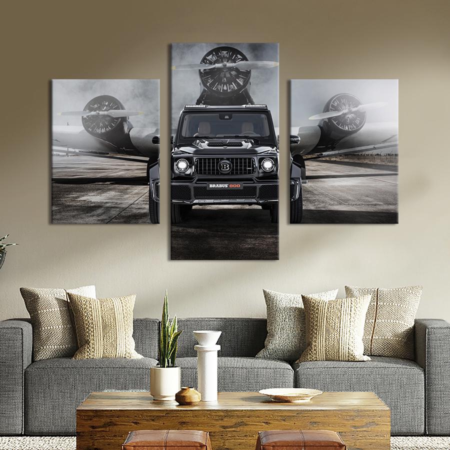 Картина на полотні триптих Позашляховик Mercedes AMG G63 Brabus 141x90 см (1247-32)