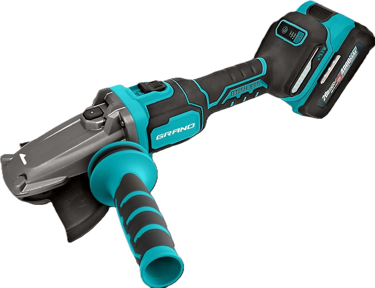 Машина шлифовальная угловая аккумуляторная Grand МШУ-20BL/LH FLAT HEAD с низкопрофильным редуктором kickback контроль (GRMSU20BL/LH) Машина шлифовальная угловая аккумуляторная Grand МШУ-20BL/LH FLAT HEAD с низкопрофильным редуктором kickback контроль (GRMSU20BL/LH)