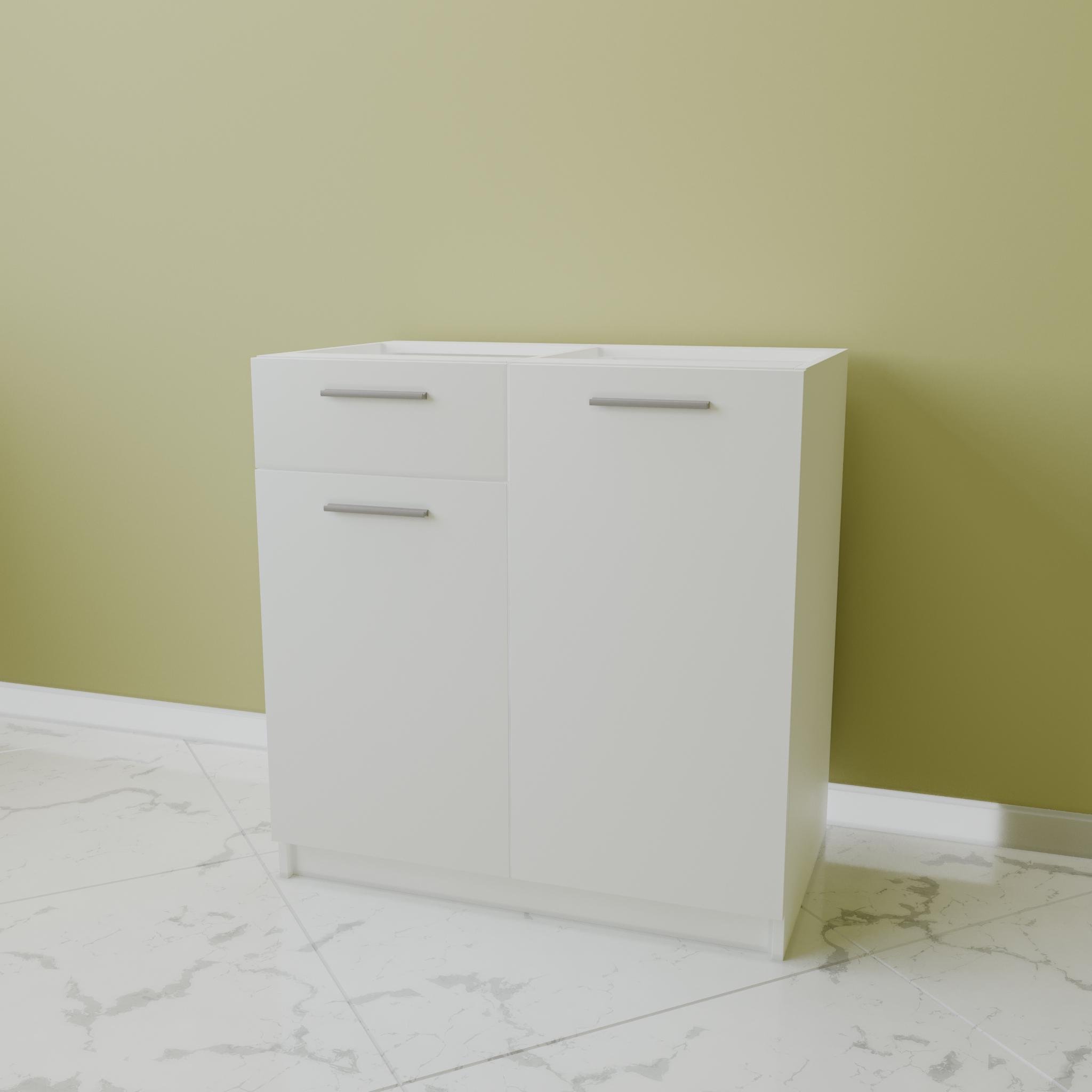 Тумба на кухню ДСП без столешницы 800 мм Белый (К-15)