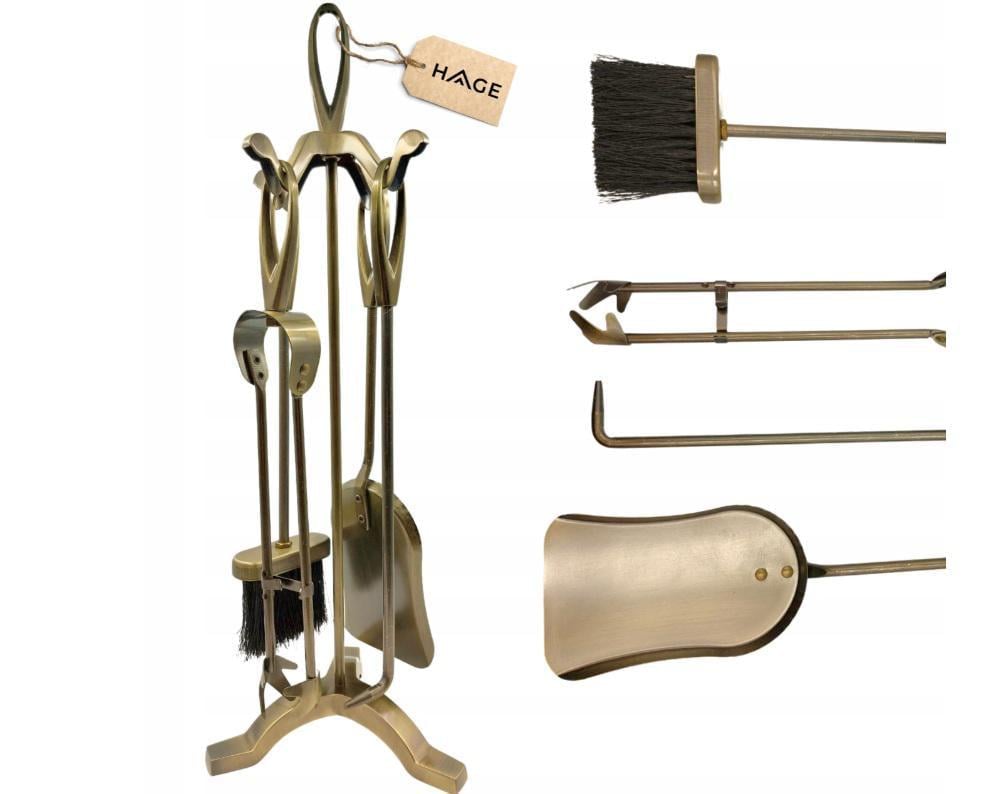 Набор каминный HAGE 5в1 нержавеющая сталь Gold (29219219)