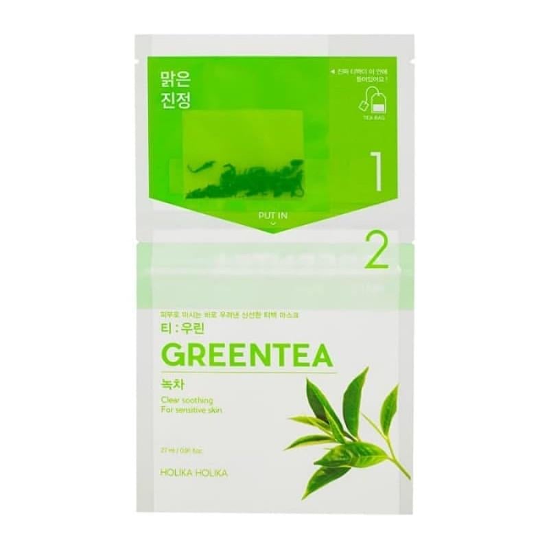 Маска для обличчя з протизапальною дією Holika Holika Tea Bag Mask Green Tea Зелений чай 27 мл (1030313583)