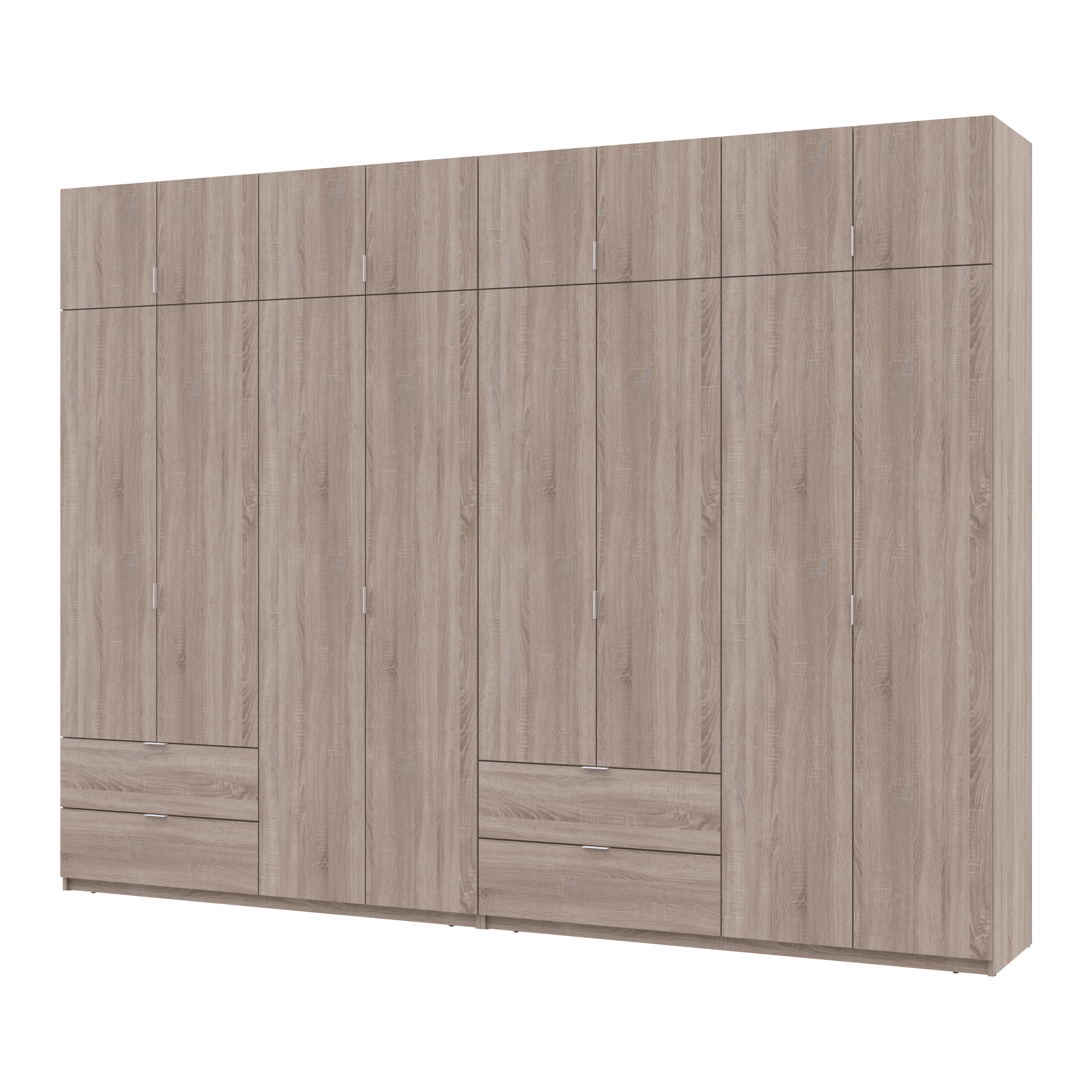 Комплект шкафов Лукас 4+4 ДСП 320х50х240 см Дуб Сонома (42005127)