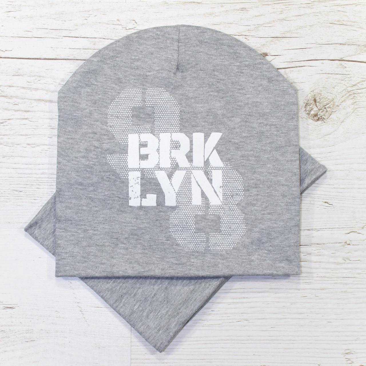 Детская шапка с хомутом Кahta Kids Hat р. 52-56 Серый (OC-145)