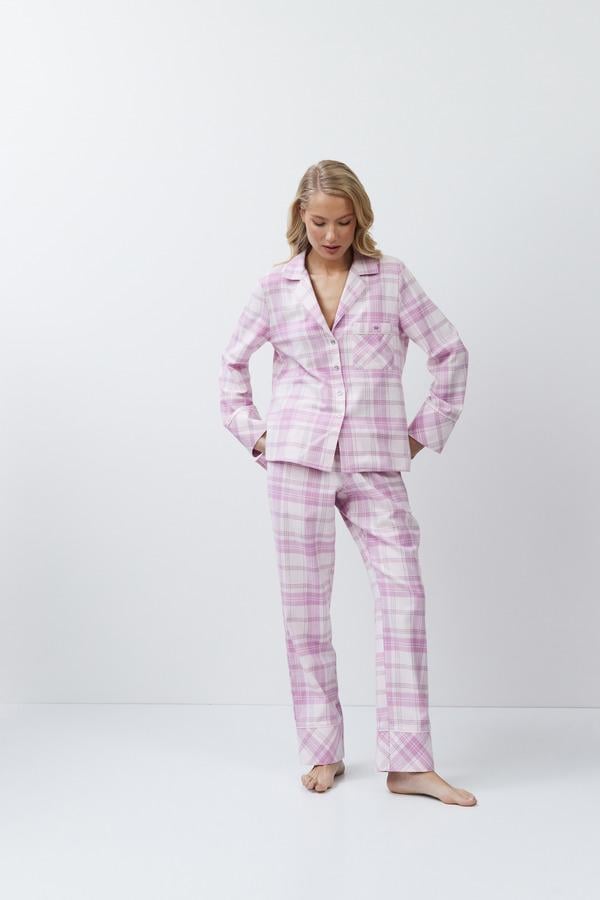 Пижама женская рубашка и штаны Aruelle XS Розовый (Fabiola-long)