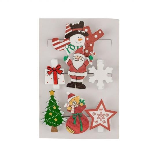 Комплект прищепок Новогодняя компания 7 шт. (009NY)