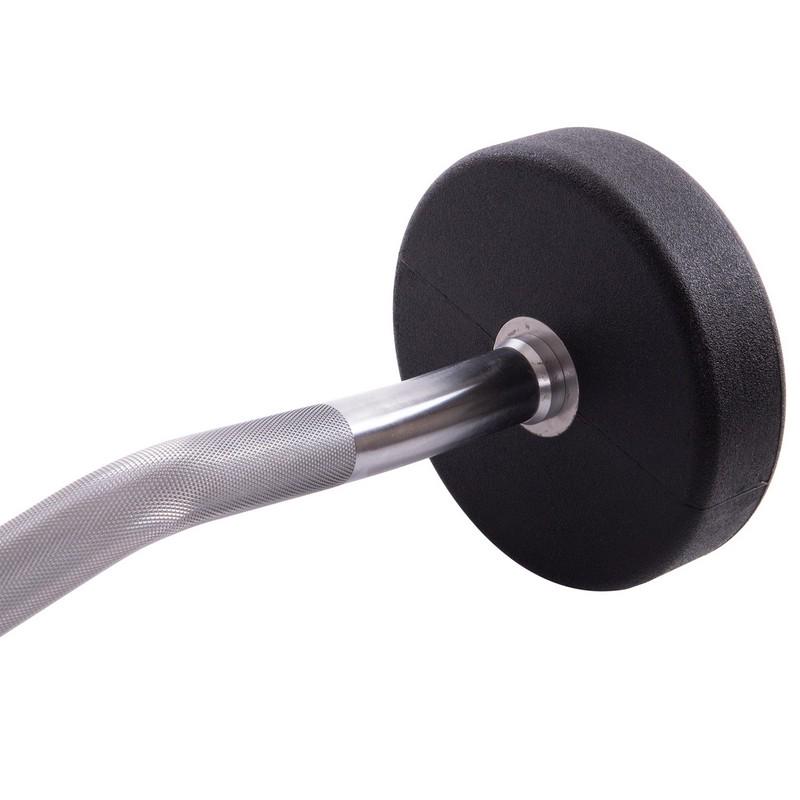 Штанга Zelart Urethane Barbell фіксована вигнута поліуретанова TA-2690-25 довжина 106 см 25 кг (DR002580) - фото 4