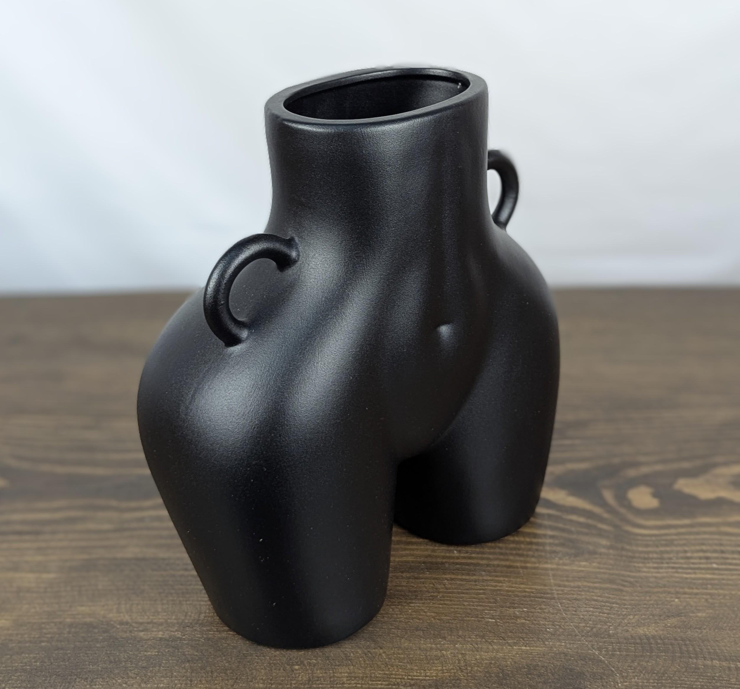 Ваза Nana ceramics Ким 25 см муар Черный - фото 1 Ваза Nana ceramics Ким 25 см муар Черный - фото 1