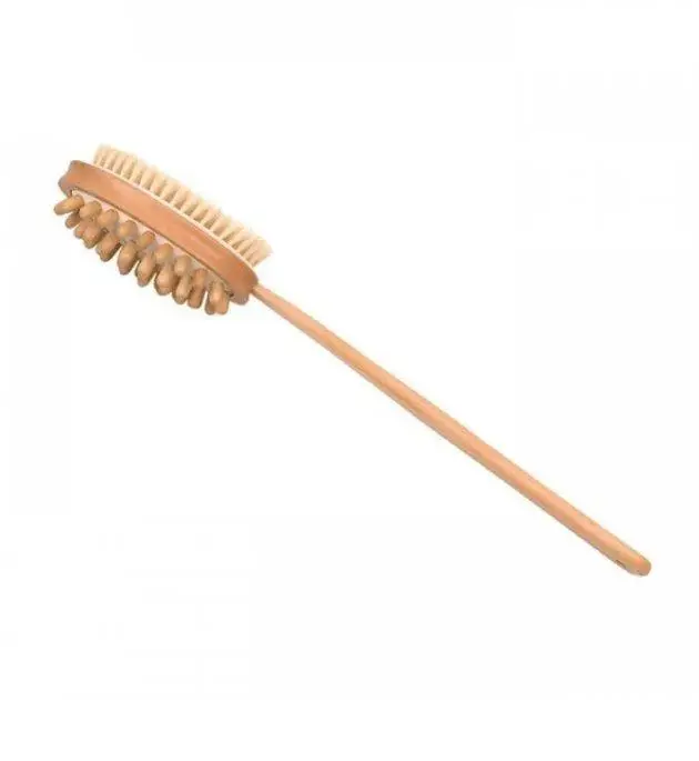 Щетка для сухого массажа brush wood both side 2 в 1  двухсторонняя