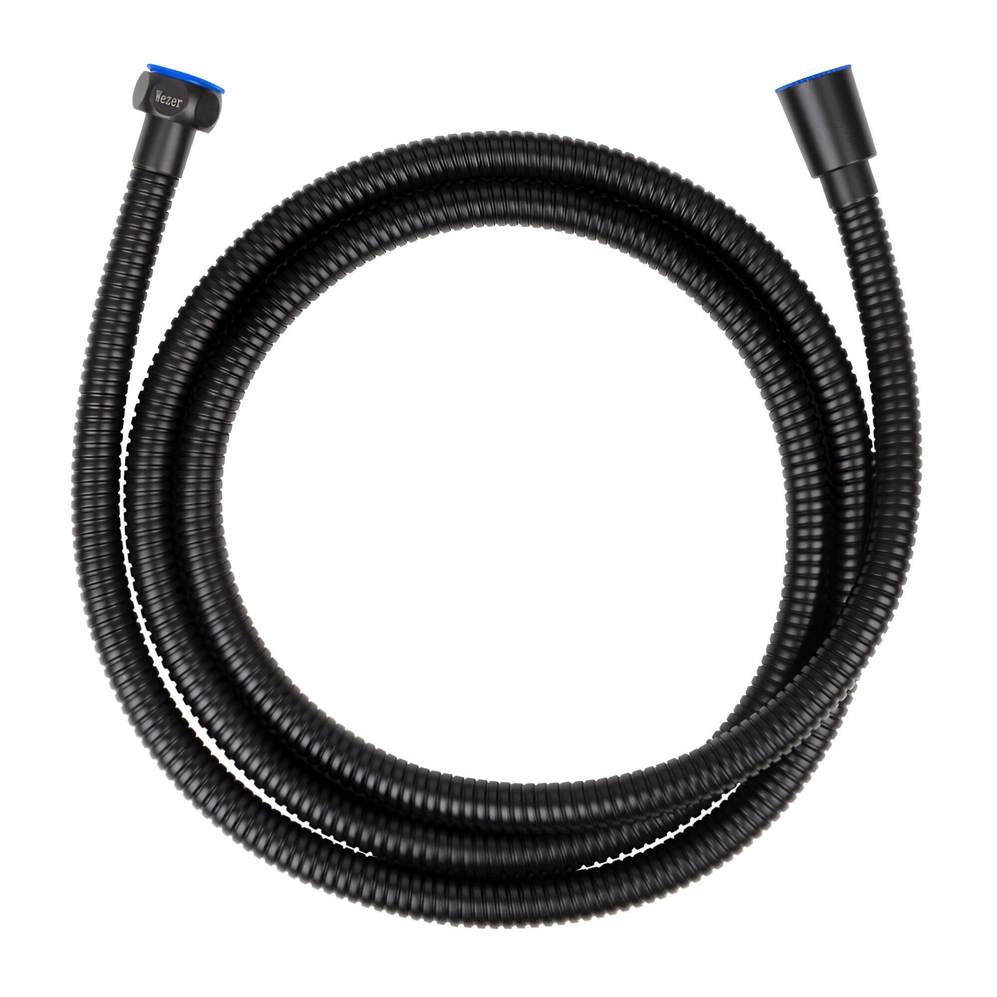 Шланг душевой Wezer WKR-009-180B 180 см Черный (SQ-1046300) Шланг душевой Wezer WKR-009-180B 180 см Черный (SQ-1046300)