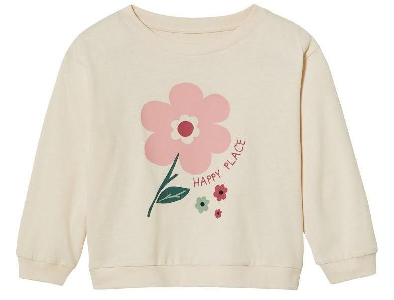 Свитшот хлопковый Lupilu для девушки 122-128 см Персиковый (100710279)