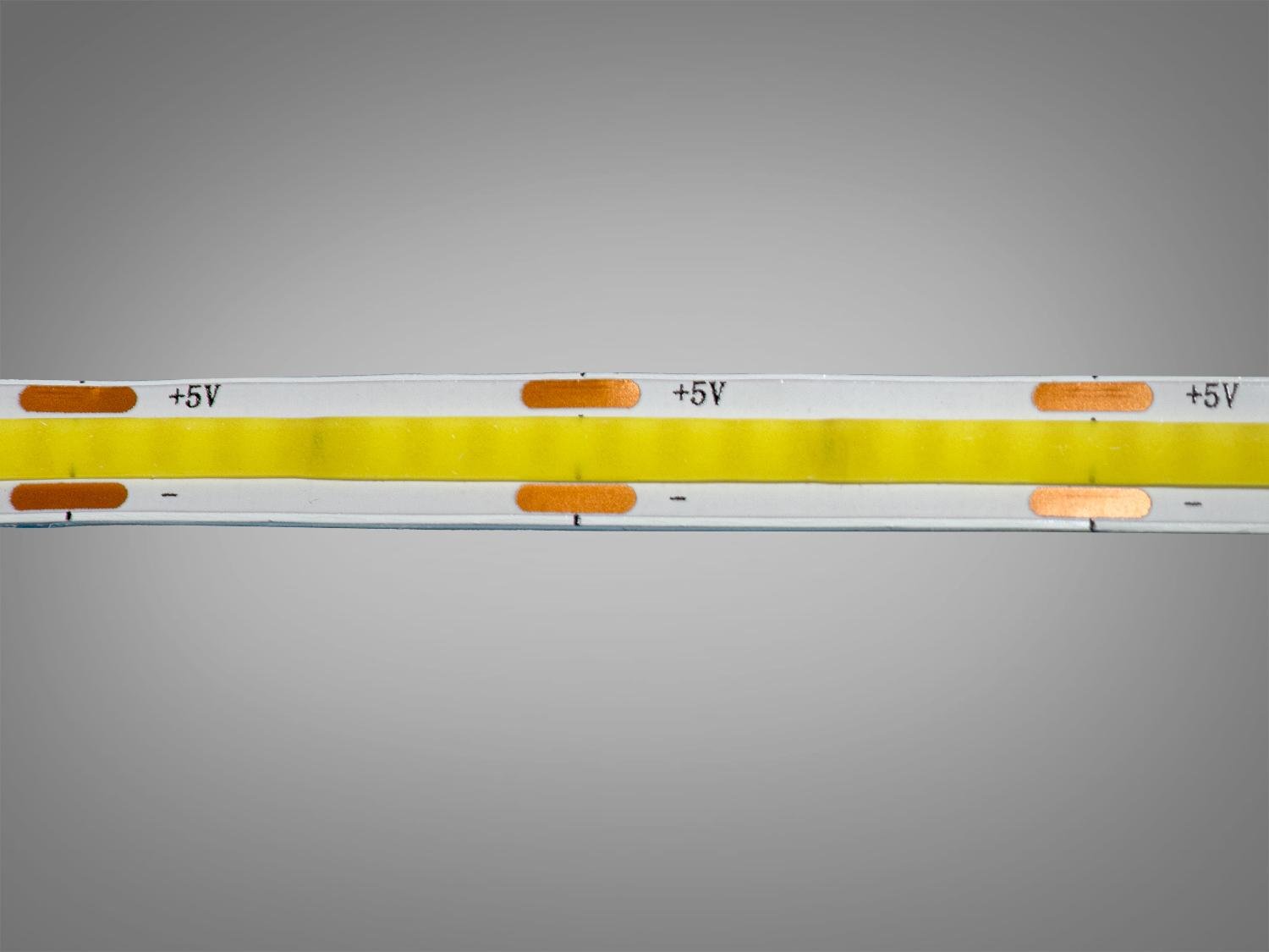 Світлодіодна стрічка COB 5В з USB 320 діодів на метр 8 мм Холодний білий (P5-COB-320-CW-20-8) - фото 3