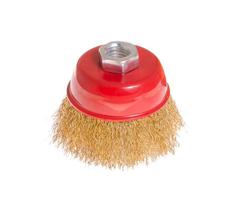 Щітка торцева Mastertool з латуньованого рифленого дроту 65 м (19-7106)