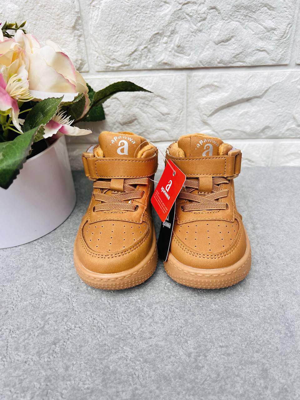 Кроссовки-хайтопы для мальчика Apawwa 1030 р. 23 14,5 см Горчичный - фото 2