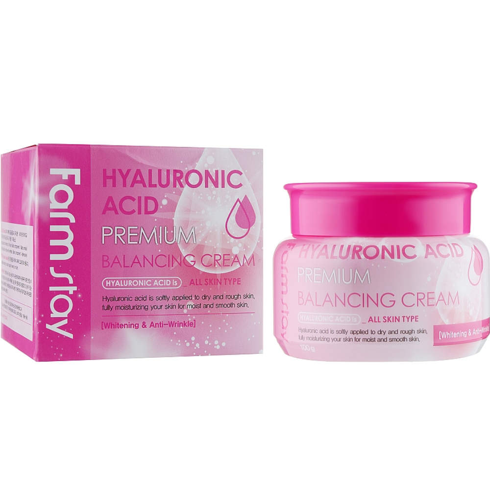 Крем антивіковий для обличчя FarmStay Hyaluronic Acid Premium Balancing Cream з гіалуроновою кислотою 100 мл (8809480772290)