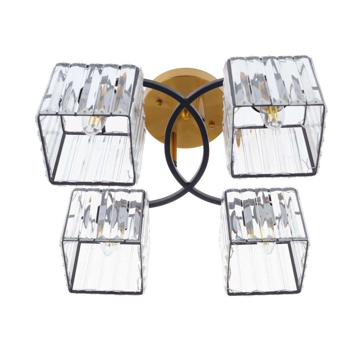 Люстра Brille LK-717S/4 E27 BK/GDB на 4 плафона Черный