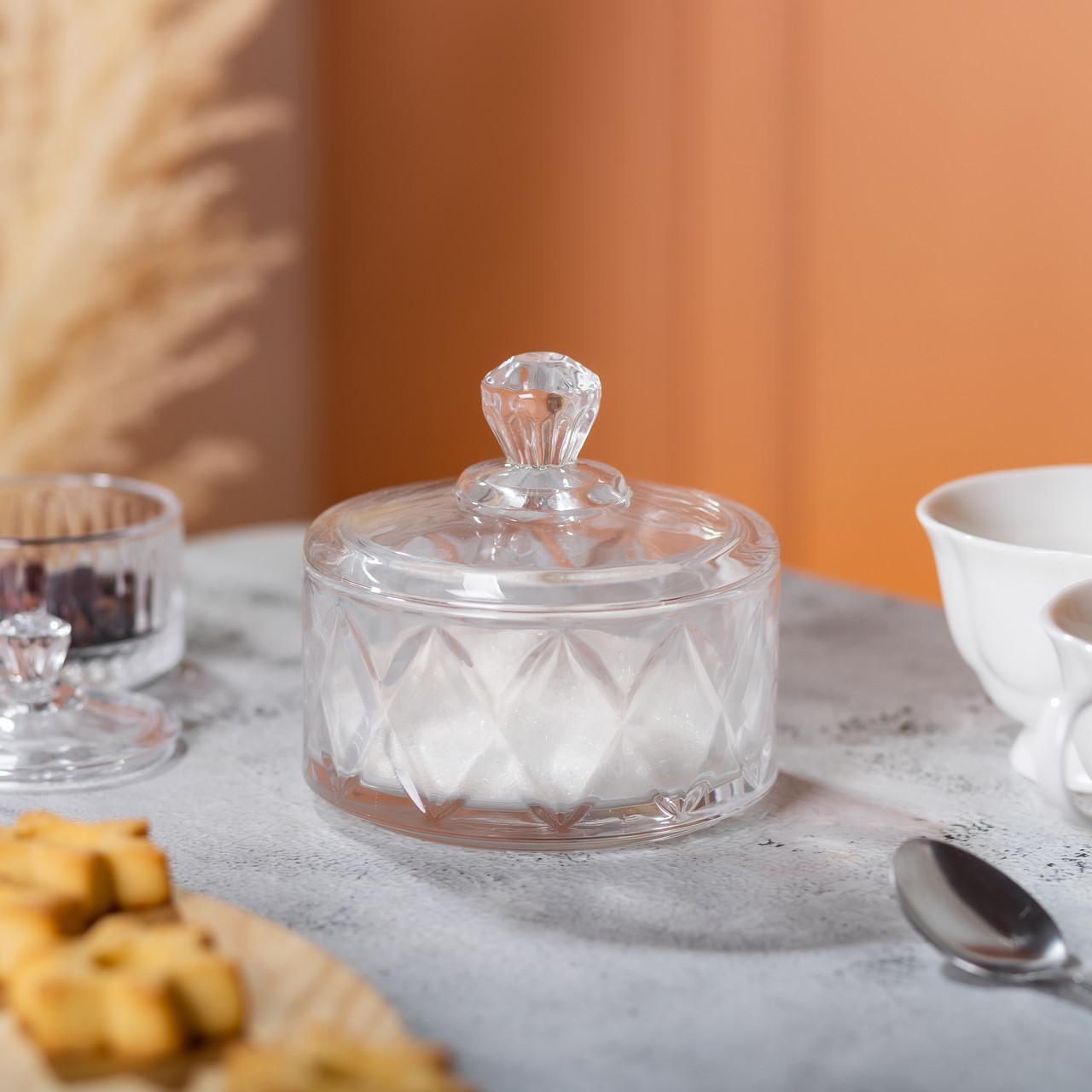 Конфетница с крышкой стеклянная HP-YH-20 Ø 10 см (A-033623) - фото 5 Конфетница с крышкой стеклянная HP-YH-20 Ø 10 см (A-033623) - фото 5