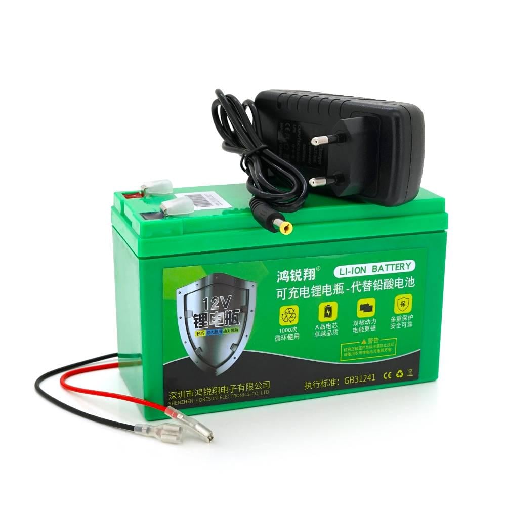 Батарея акумуляторна літієва 12 V 18A з елементами Li-ion 18650 1024 г та зарядний пристрій 12,6V 2A 150х65х94 мм (26348)
