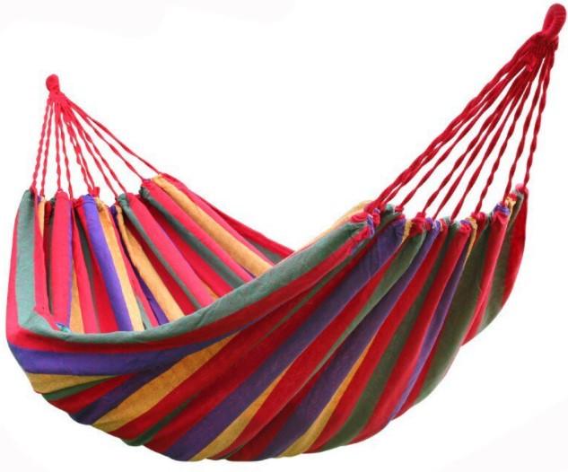 Гамак Мексиканский хлопковый подвесной без планки 180х80 см Красный (2850)
