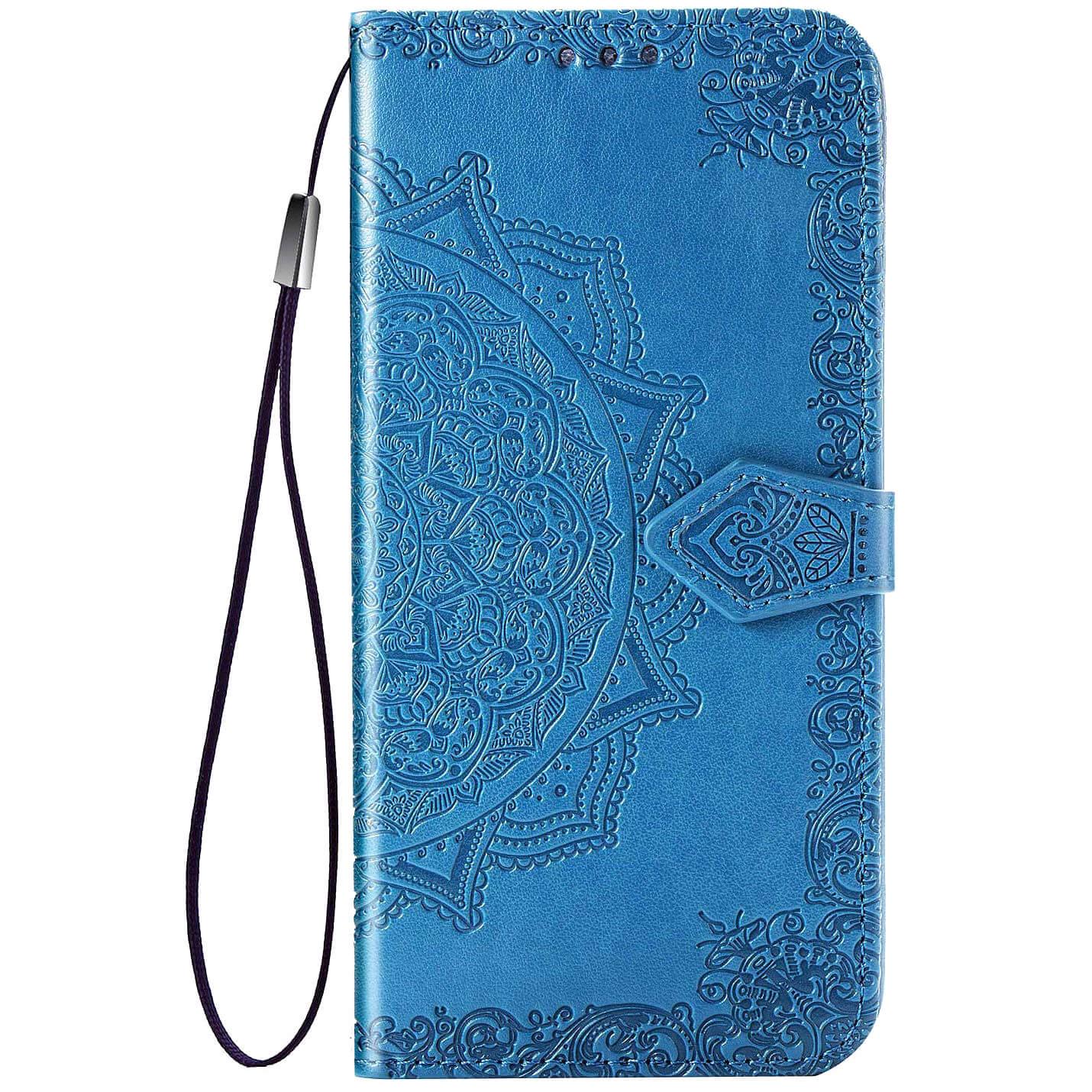 Кожаный чехол (книжка) Art Case с визитницей для Xiaomi Redmi Note 10 Pro / 10 Pro Max Синий