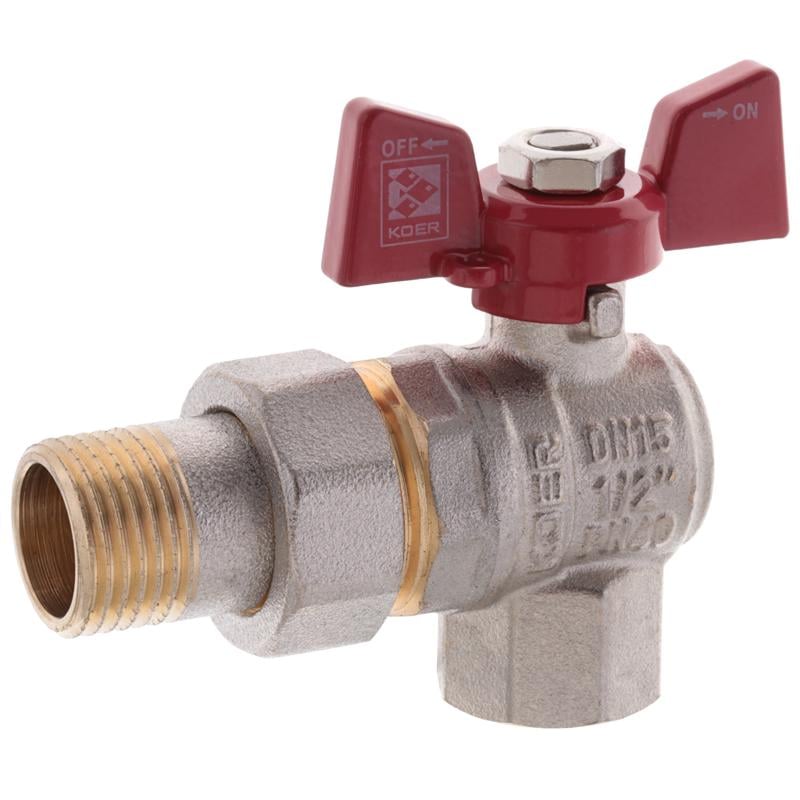 Кран с американкой угловой KOER KR.228 1/2" (KR0016)