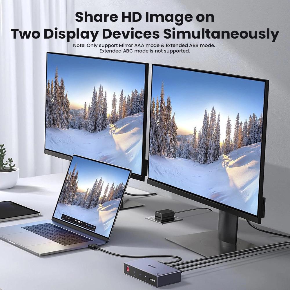 Розгалужувач HDMI Ugreen 4 входи 4K 60Hz з адаптером живлення (45765) - фото 5