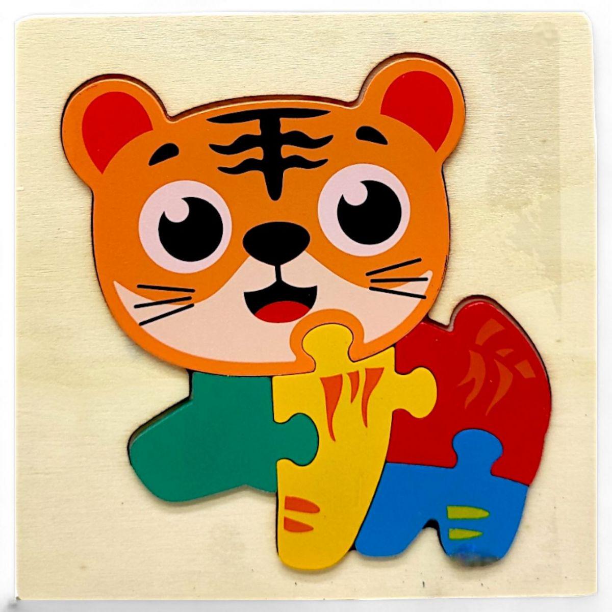Вкладиш-пазл дерев'яний Тигрик 15х15 см Вкладиш-пазл дерев'яний Тигрик 15х15 см