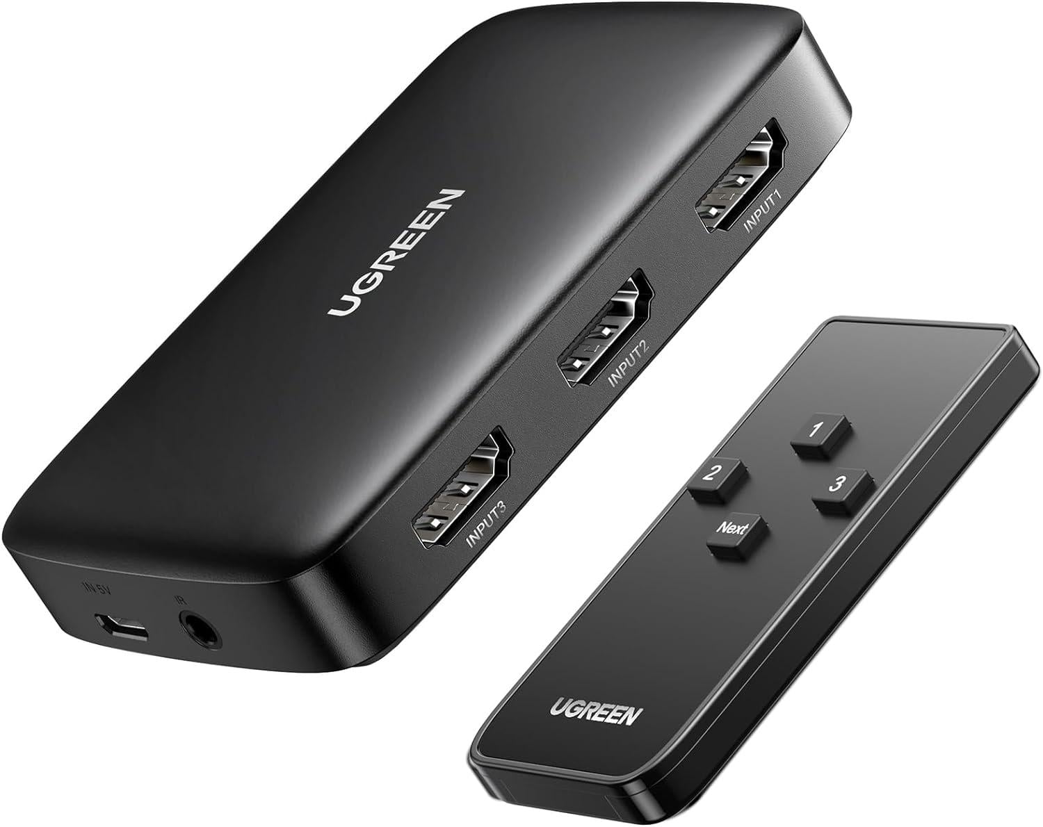 Коммутатор UGREEN HDMI Switch 3в1 с пультом Black (80125)